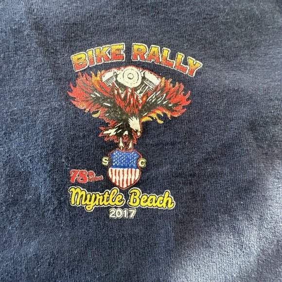 Myrtle Beach South Carolina 2017 Bike Rally T Shirt Size L - Picture 1 of 2